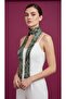 140X5 cm Leopard Glitter Women's Scarf Green - 4