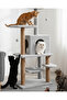 Pet Y01 Luxury Cat Scratching Playhouse with Swing and Slot, Gray - 2