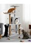 Pet Y01 Luxury Cat Scratching Playhouse with Swing and Slot, Gray