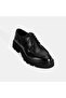 Men's Black Laced Leather Classic Shoes - 5