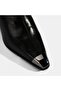 Women's Black Metal Toe Detailed Heeled Stretch Boots - 6