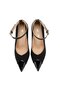 Women's Black Suede Heeled Evening Dress Shoes - 7