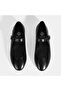 Women's Black Leather Mary Jane Ballerinas - 8