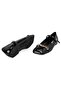 Women's Black Mary Jane Leather Ballerinas - 8