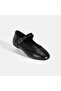Women's Black Leather Mary Jane Ballerinas - 5