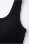 3-Piece Eco Pack Thick Strap Corded Fabric Bustier - Half Tank Top – Black + White + Green, Daily - 5