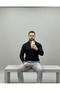 Stand-Up Collar Knitwear Men's Sweater - 3
