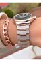 Brand Rose Silver Color Steel Cord Women's Wrist Watch - Bracelet Gift - 5