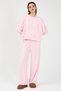 Comfortable Stretchy Long Sleeve Premium Soft Fabric Modal Pink Bottom-Top Set