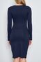 Women's Long Sleeve Viscose Dress with Drop Chest - 6