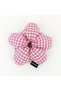 Handmade Pink and White Gingham Floral Scrunchie Bun Hair Tie - 4