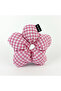 Handmade Pink and White Gingham Floral Scrunchie Bun Hair Tie - 3