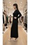Stretch Fabric Long Sleeve Crew Neck Viscose Dress - 2