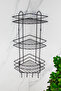 Economical Adhesive Triple Shampoo Holder with Stainless Steel Wire Rack Bathroom Corner Shelf Shower Corner Rack Organizer - 6