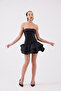 Sequined Mini Frencesca Dress Black - 6