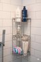 Luxury Chrome Shower Corner Shelf 3 Tier - Stainless Bathroom Shampoo Holder