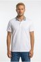 Men's Atlas Polo Neck Short Sleeve Button Mercerized Combed Cotton T-Shirt White