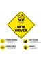 New Driver Car Sign Self Adhesive Sticker, Reflective, Removable (12 x 12 cm) - 6