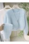 Women's Plush Circular Neck Long Furry Soft Knitwear Sweater