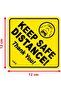 Keep Safe Distance Car Sign Self Adhesive Sticker (12x12cm) for New Driver Baby on Board - 2