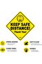 Keep Safe Distance Car Sign Self Adhesive Sticker (12x12cm) for New Driver Baby on Board - 5