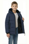 Boy's Water and Windproof Dark Blue Hooded Coat with Thick Fleece Inside - 5