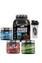 Power & volume pack: mass gainer 3000g / creatine 120g / glutamine 120g / bcaa 300g + free peanut butter