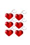 Heart Keychain 6 Pieces – Decorative Bag Ornament, Heart Keychain Accessory - 2