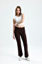Elastic Waist Scuba Crepe Lycra Wide Leg Pants - 2
