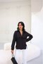Women's Pocket Detailed Long Sleeve Basic Black Shirt - 7