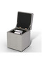 Ottoman Storage Stool Cube - Multi-functional Bench Seat with Padded Memory Foam (Grey)