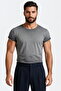 Crew Neck Short Sleeve Men's T-Shirt - Gray - 2