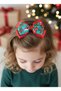 Gold Red Christmas Buckle, Red Bow Buckle, Children Buckle Hand Made Grosgrain Ribbon Gift - 4