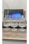 Set of 6 Striped Footed Coffee Side Water Glasses |   Origami 150 Cc Multi-Purpose - 5