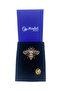 Arı Işlemeli Taşlı Gold Broş - 2