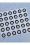 New Year Themed Happy New Year Wavy Round Model Opaque Sticker/Label - 5 cm. - 50 Pieces - 4