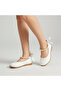 Girl's White Color Orthopedic Stylish Ballet Flat Shoes with Pearls on the Ankle - 6