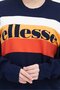 x Ellesse Women Crew Neck Long Sleeve Brand Logo Sweatshirt, Navy - 2