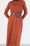 HAIR KNITTED PATTERNED KNITWEAR DRESS 42015 - 4