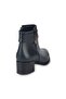 Women's Navy Blue Genuine Leather Ankle Buckle Boots 717 - 4