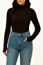 Soft Textured Cotton Woven Long Sleeve Stand Collar Finger-Looped Body Modal T-Shirt - Fitted/Slim Fit