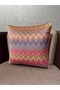 Imported Silk Velvet Pattern Throw Pillow Cover 43X43Cm (Double Sided Pattern) - 3