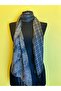 Floral Plaid Double-Sided Tassel Scarf Shawl