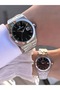 Black Tar 3 Atm Water Resistant Couple Watch Special for Men and Steel Cord Couples - 6