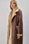 معطف جلدي بتفاصيل فرو - 3