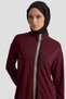 Zippered Stand Collar-Stripe Detailed Tunic Autumn-Winter - 3