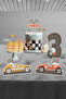 Retro Car Themed Fast Three 3 Years Old Birthday Party Set - Birthday Concept with Car - Mini
