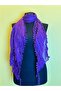 30X150 cm Pompom Tangled Fabric Women's Scarf Neck Tie White - 3