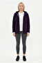 Women's MARISOL Regular Cut Hooded Fleece Jacket PURPLE