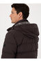 Brown Wide Hooded Jacket Hooded Coat 50319254-Vr029 - 7